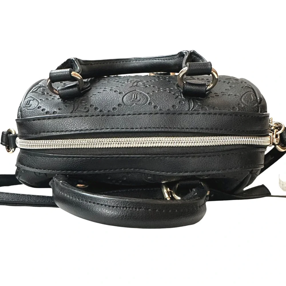 Juicy Couture Satchel Women OS Black Rhinestone Logo Monogram Y2K Crossbody Bag